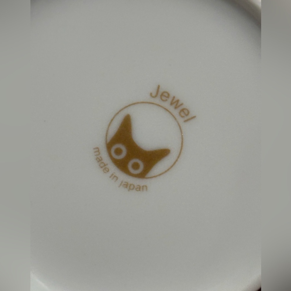 Jewel Brand Ceramic Black Cat Eyes Coffee Tea Mug Made In Japan Feline Faces Whi - Picture 4 of 7
